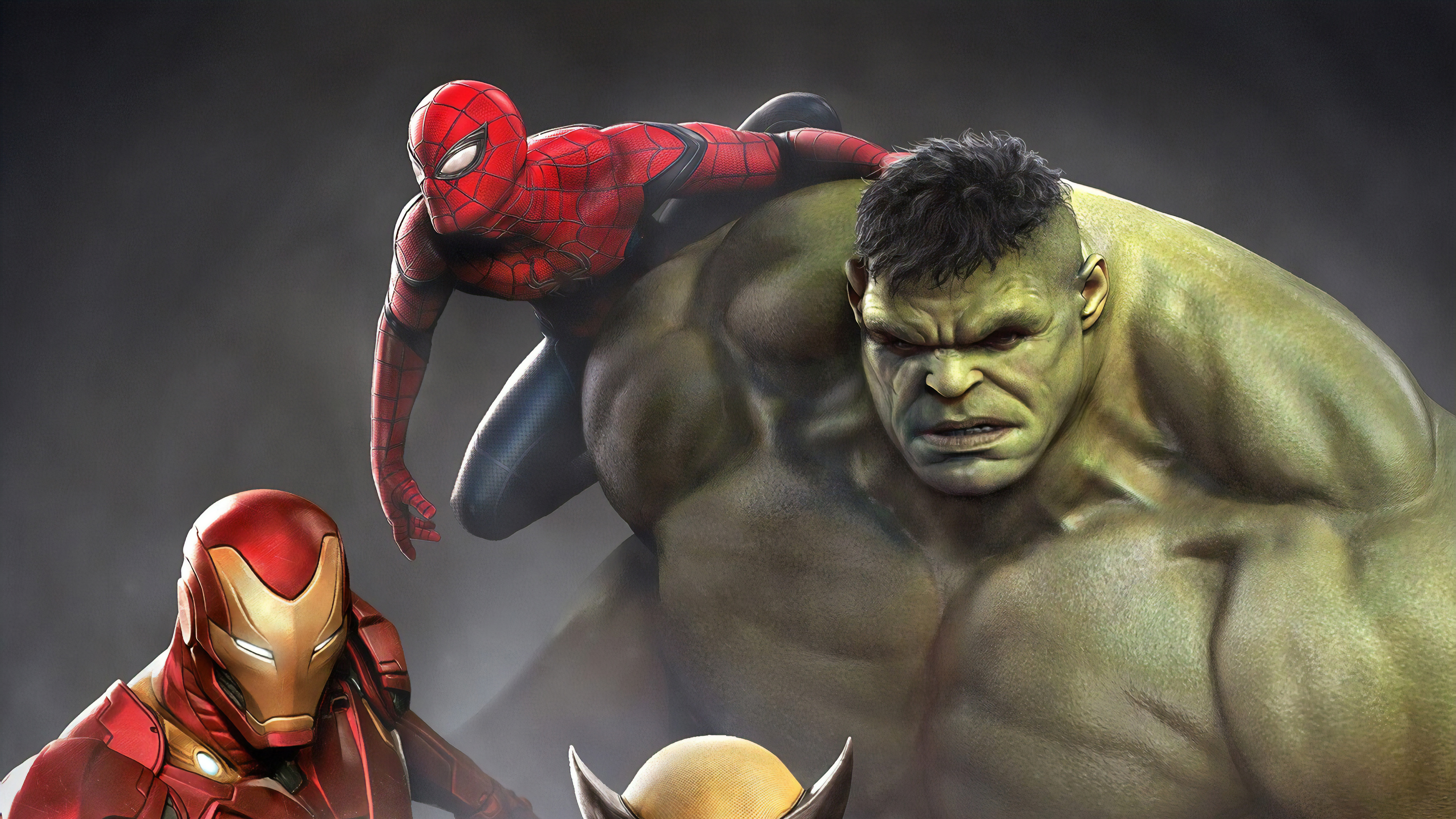 3840x2160 Iron Man Hulk Spiderman Wolverine 4k 4k HD 4k ...
